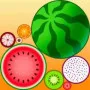 Merge Melons is a fruit-merging game where the target is unlimited melons. However, the biggest target is the green watermelon with the giant size.